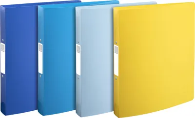 Image de Exacompta 12x Classeur 2 anneaux 30mm PP recyclé A4 Maxi assort. 54140E