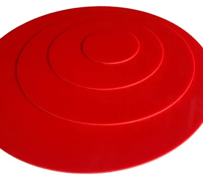 Productafbeelding van Ronde, rode acrylaatplaat, 40 cm