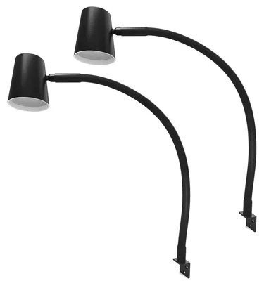 Image de kalb | Lampe de lecture LED noire, col flexible, lot de 2