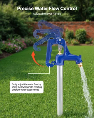 Zdjęcie produktu dla VEVOR Odporny na mróz hydrant ogrodowy, 1895 mm, zewnętrzny kran z głębokością zakopania 1219,2 mm, przyłącze rurowe G 3/4 cala i złącze węża, bezołowiowy hydrant do nawadniania ogrodu i gospodarstwa rolnego