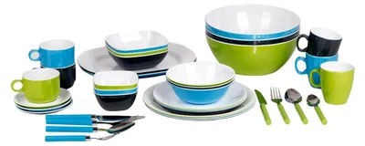 Produktbild von Teller aus 100 % Melamin - 31 x 25 x 3 - zweifarbig grau