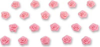 Satinrosen 15mm zum Basteln & Aufnähen 20 Stück Hellrosa