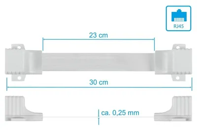 Zdjęcie produktu dla Good Connections 8055-F23QW Good Connections RJ45 Fensterdurchführung weiß 30cm