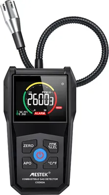 Zdjęcie produktu dla MESTEK CGD02A Detektor gazów palnych Precyzyjny ręczny tester wycieków gazu Monitor VA Odwrócony wyświetlacz Alarm dźwiękowy i świetlny 0-50000ppm