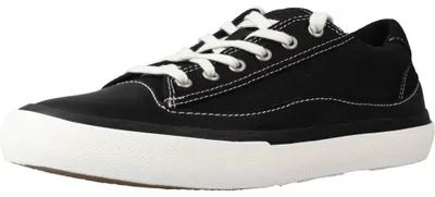 Produktbild von Clarks Aceley Lace Canvas Sneaker Schwarz mit herausnehmbarer Innensohle, leicht