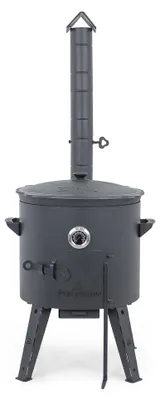Produktbild von Posylka.de Feuerstelle Utschak Set Ø 44 cm Kazan 16 L flach 7 Teile Feuerhaken Gulaschkessel, (7-St)