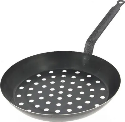 Image de Poêle à marrons 28 cm queue courte - De Buyer - 5490.28 -