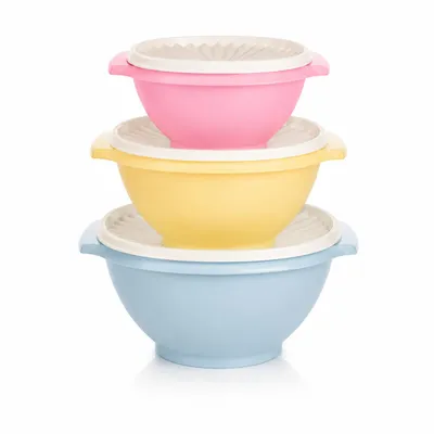 Immagine prodotto di Set di ciotole solari Tupperware (3 pezzi): 860 ml + 1,3 L + 1,9 L, productTiles.product.images.aiGenerated
