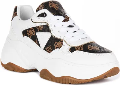 Produktbild von Guess Happy 4G Peony in Weiß Braun für Damen – 3 UK - 36 EU - 5.5 US / White Brown