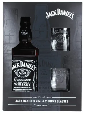 Produktbild von Jack Daniel's Old No. 7 - Geschenkset - Inkl. 2 Tumbler Gläser - Tennessee Whiskey