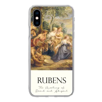 Produktbild von MuchoWow® Handyhülle Schutzhülle Hülle für iPhone X Rubens - Kunst - Die Begegnung von David und Abigail Silikon Softcase Handy Hülle - Handyhülle