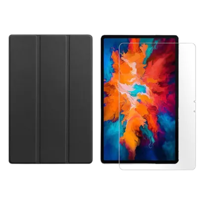 Immagine prodotto di set 2in1 per tablet Lenovo Tab P11 2021 TB-J606F TB-J606X da 11 pollici con smart cover + vetro protettivo con chiusura magnetica auto sleep/wake