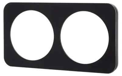 Image de Plaque en plastique noir, de conception allemande ou française, avec deux clés