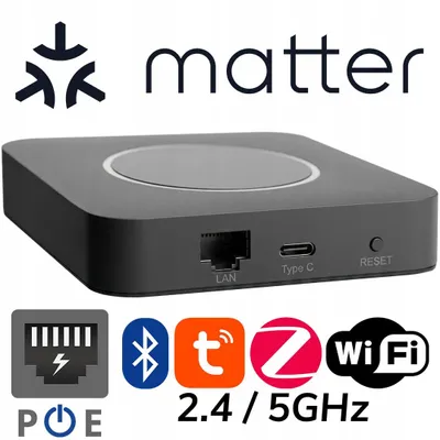 Produktbild von ZigBee Matter Multibridge Tuya T714 USB-C PoE LAN WLAN Smart Home Steuerzentrale