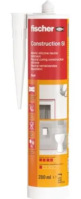 Produktbild von Silicon-Dichtmasse Weiß für Gebäude 280 ml - Fischer