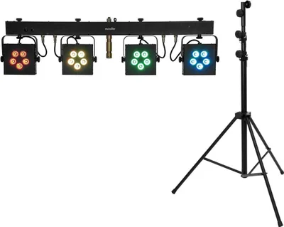 Produktbild von EUROLITE Set LED KLS-902 + STV-60-WOT EU Stahlstativ schwarz