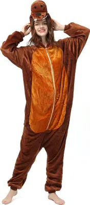 Produktbild von Katara 1744 -  Walroß Braun L (165-175cm), Jumpsuit, Onesie, Karneval, Overall, Party, Karnevals-Kostüm, Verkleidung zum Fasching, Schlafanzug, Hausanzug, Jogginganzug, Cosplay, Tierkostüm für Erwachsene
