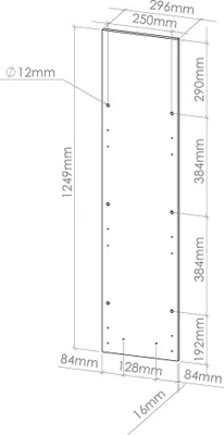 Produktbild von Küchenfront Vicco R-Line Artisan-Eiche 29.6 x 71.3 cm Möbelfront für den Apothekerunterschrank, Model 47060
