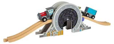 Immagine prodotto di Binari in legno Bigjigs - Ponte spaziale