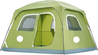 Immagine prodotto di Tenda impermeabile 10x9x6,5 piedi, verde, leggera, per 6 persone