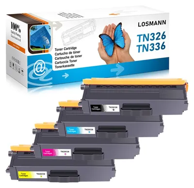 Obrázok produktu pre LOSMANN 4x tonery kompatibilné s TN-336 TN-326 pre tlačiarne Brother DCP-L8400CDN, DCP-L8450CDW, HL-L8250CDN, série HL-L8300, HL-L8350CDW, HL-L8350CDWT, MFC-L8600CDW, MFC-L8650CDW, MFC-L8850CDW, TN-321
