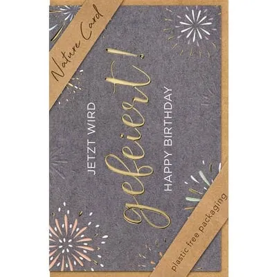 Produktbild von Geburtstag - Nature Card HANDMADE Karte mit Umschlag Jetzt wird
