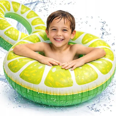 Zdjęcie produktu dla Koło dmuchane do pływania materac wodny leżak wodny LIMONKA do WODY 75 cm