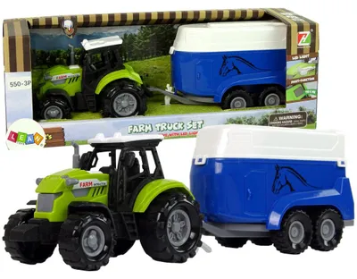 Produktbild von Traktor mit Pferdeanhänger Sound Green Farm