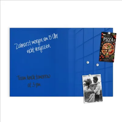 Produktbild von Magnettafel 60x40cm Pinnwand Whiteboard beschreibbar - Dunkelblauer Hintergrund II