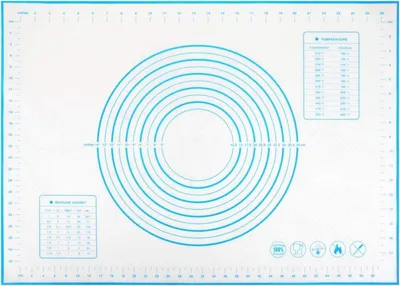 Image de Tapis en silicone 70 x 50 cm Tapis de pâte antiadhésif antidérapant bleu