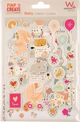 Produktbild von Walther PIMP AND CREATE Baby Sticker Set 3D und Flachsticker