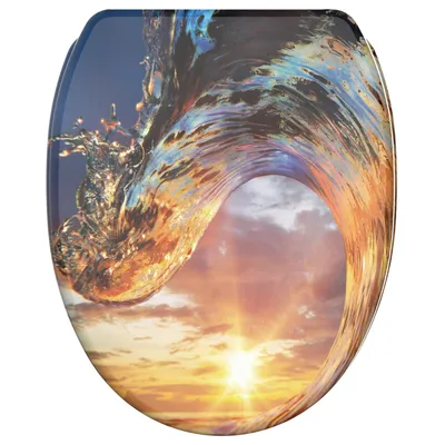 Image de Siège de WC SANILO® avec système d'abaissement progressif et fermeture rapide Wave, couvercle de WC directement du fabricant, couvercle de WC, lunette de WC, couvercle de WC, lunette de WC