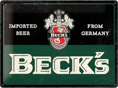 Zdjęcie produktu dla Metalowy Plakat 30 X 40Cm Becks