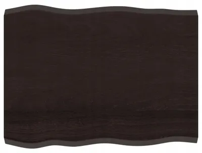 Produktbild von Eiche Tischplatte Dunkelbraun Massivholz 80x60 cm