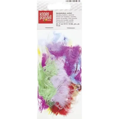 Produktbild von KNORR prandell 216619991 Marabufedern 5cm sortiert 15er
