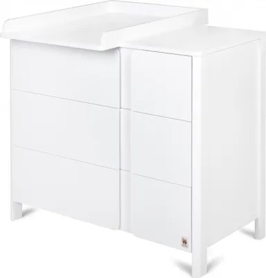 Produktbild von FURNLUX Wickeltisch Klassisch Weiss 105cm / Hauptfarbe: Weiß / Abmessungen: 105 x 91 x 54 cm