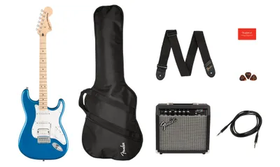 Zdjęcie produktu dla Fender Squier Affinity Series Stratocaster HSS Pack MN Lake Placid Blue Gitara elektryczna