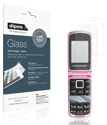 Image de 2x Protection ecrán pour Ufferson T380D Seniorenhandy mat Verre souple Film Protecteur 9H dipos