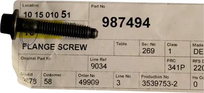 Image de VOLVO C30 C70 S40 V50 vis d'injection 2.0D 2.4D OE 987494
