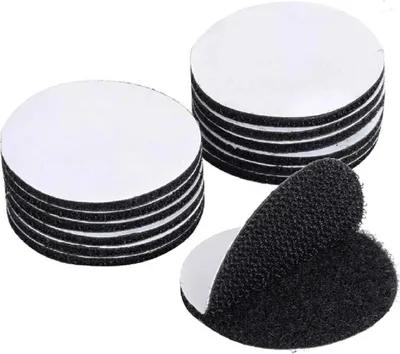 Zdjęcie produktu dla Jumada's – samoprzylepne zapięcia na rzepy – zapięcia na rzepy – majsterkowanie – hobby – 10 par – okrągłe – czarne – średnica 6 cm