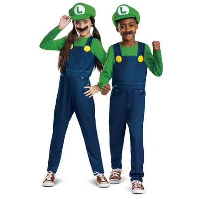 Produktbild von Kinder Lizenz Kostüm LUIGI aus Super Mario Gr. L (152-164)