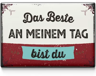 Produktbild von LANOLU Kühlschrankmagnete lustig- Das Beste bist du - lustige Magnete mit Sprüchen und witzigen Motiven 8x5,5cm