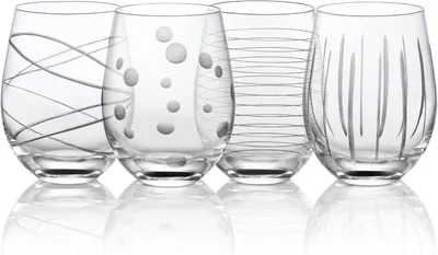 Produktbild von Weingläser 4er Set, 520 ml, für Hochzeit, Klarglas, handgefertigt