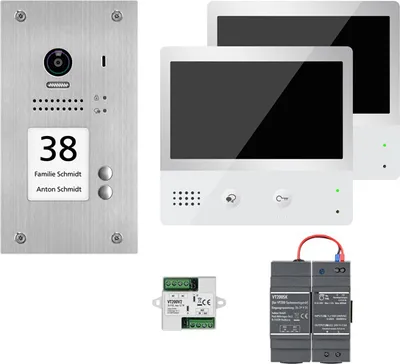 Produktbild von Video-Türsprechanlage VT200 UP 1xTürsprechstelle, 2xTaste 2xTouch-Innenstation