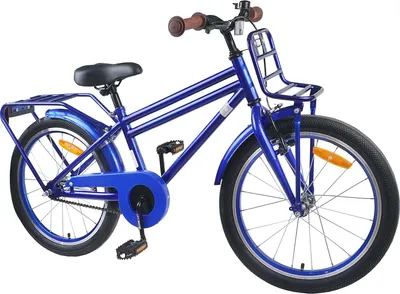 Image de vidaXL Vélo enfant 22 pouces pour enfants de 7 à 12 ans Bleu foncé