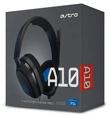Produktbild von ASTRO Gaming A10, Kabelgebunden, Gaming, 20 - 20000 Hz, 757,5 g, Kopfhörer, Grau, Blau
