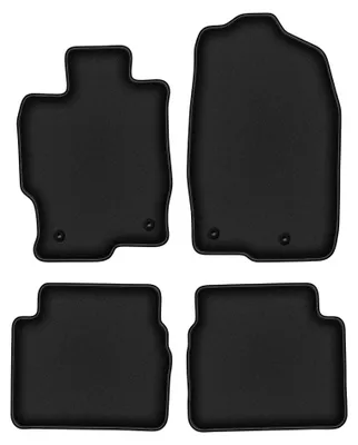 Obrázek produktu pro Velurové autokoberce pro: Mazda 6 II GH 2007-2012 (sedan/kombi/liftback) – sada 4 ks, černé, na míru – Wielganizator DURBAN