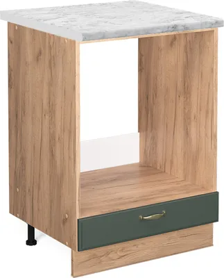 Produktbild von Vicco Herdumbauschrank Fame-Line, 60 cm, AP Marmor, Grün-Gold Landhaus/Goldkraft Eiche