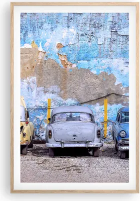 Produktbild von Gerahmtes Poster - Rahmen in heller Eiche - Havanna Oldtimer Autos - 61x91,5 cm - Wand Bild - Wanddeko - Wandbilder - Kunstposter - Wandposter - Bilderrahmen - Bilder - Kunstdruck - P2NPA61x91-4376