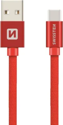 Obrázek produktu pro Swissten Textilní univerzální datový a nabíjecí kabel Quick Charge 3.1 USB-C 1,2 m
